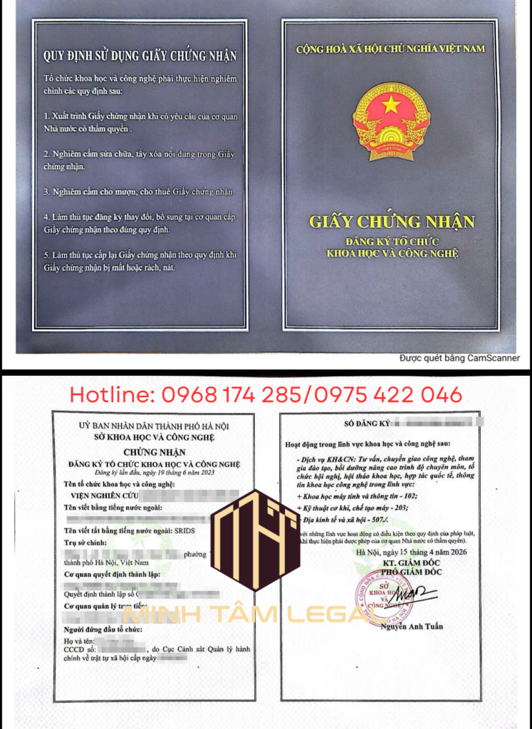 Thủ tục thành lập viện nghiên cứu
