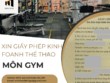 xin giấy phép phòng gym