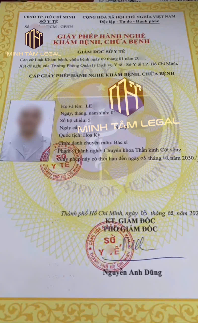 Giấy phép hành nghề cho bác sỹ nước ngoài