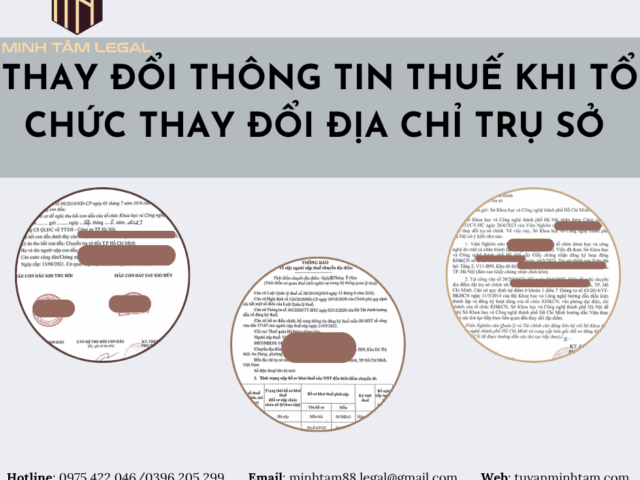 Thay đổi thông tin đăng ký thuế khi chuyển trụ sở toor chức